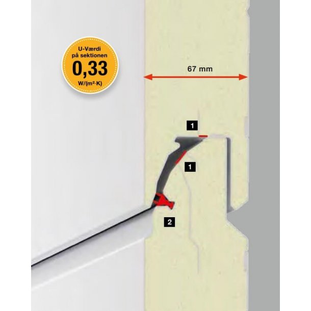 LPU 67 Thermo L-Profil med Silkgrain overflade