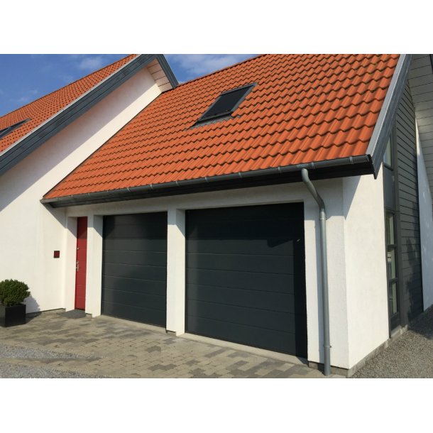 Hørmann Garageports Tilbud med M-profil og Woodgrain i 23 størrelser